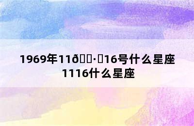 1969年11🈷️16号什么星座 1116什么星座